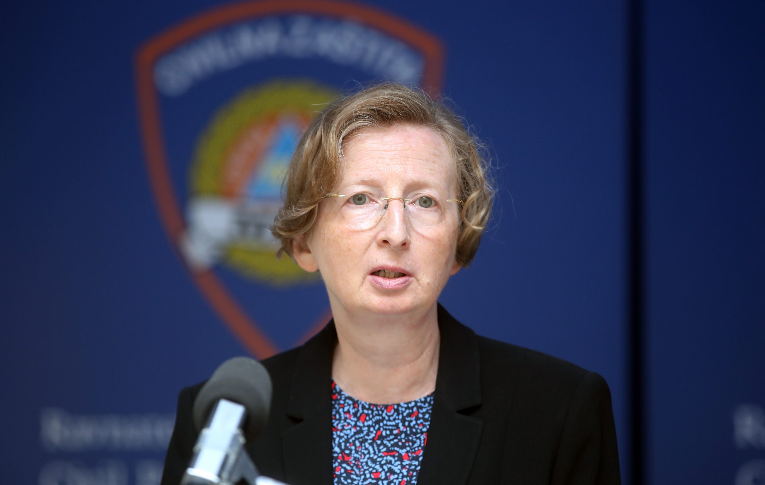 31.08.2020., Zagreb - Nacionalni stozer civilne zastite odrzao je konferenciju za medije o najnovijim detaljima sirenja koronavirusa u Hrvatskoj. Ravnateljica Klinike za infektivne bolesti "Dr. Fran Mihaljevic" Alemka Markotic. Photo: Damir Sencar/HINA/POOL/PIXSELL