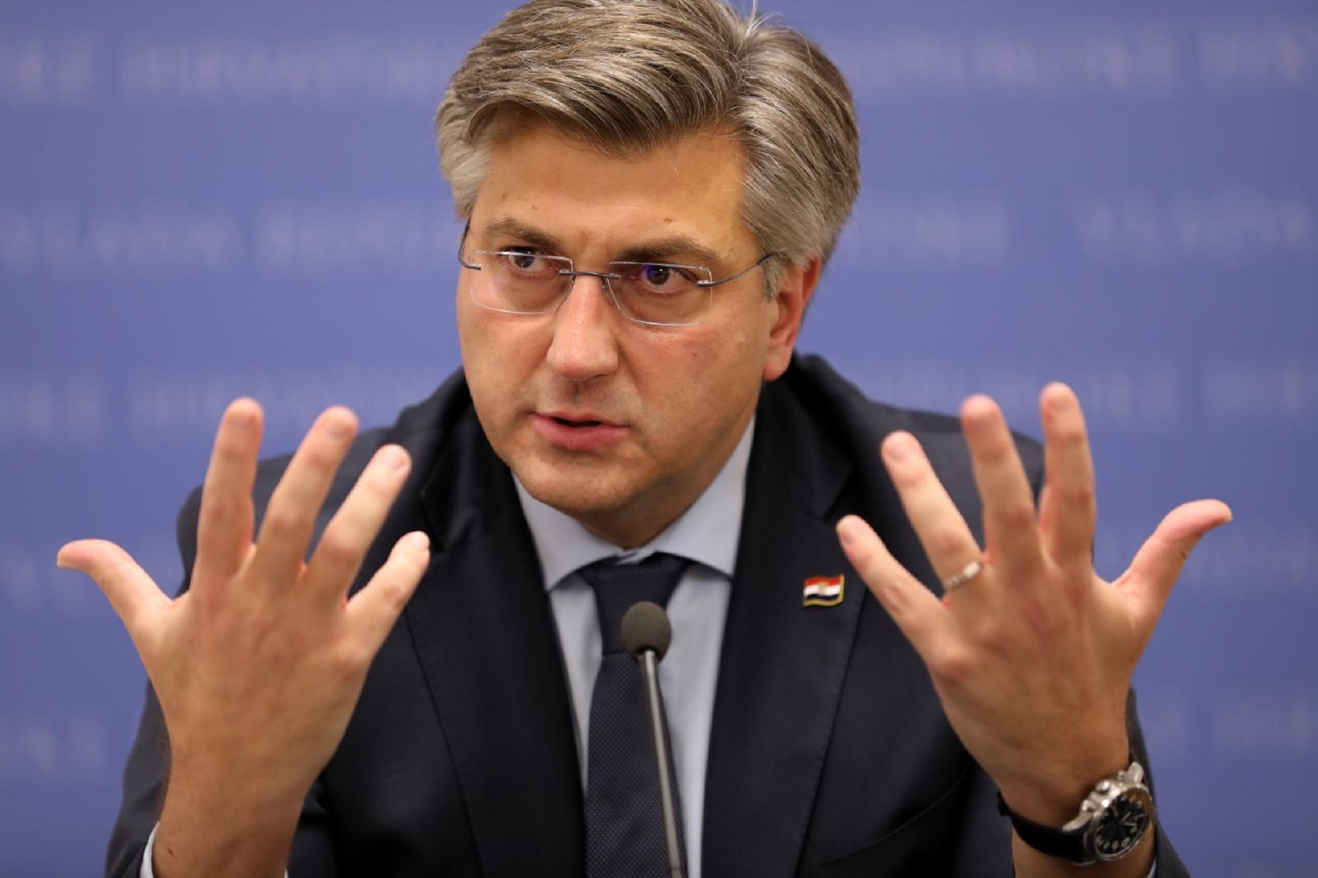 23.10.2020.,Zagreb - Andrej Plenkovic odrzao je konferenciju za medije u Banskim dvorima Photo: Jurica Galoic/PIXSELL