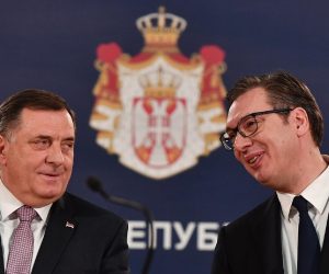 17.01.2020., Beograd, Srbija - Predsednik Republike Srbije Aleksandar Vucic odrzao je zajednicku press konferenciju poslije sastanka sa srpskim clanom Predsjednistva Bosne i Hercegovine Miloradom Dodikom. Photo: Srdjan Ilic/PIXSELL