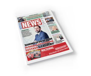 Magazine cover cut out on white Mockup