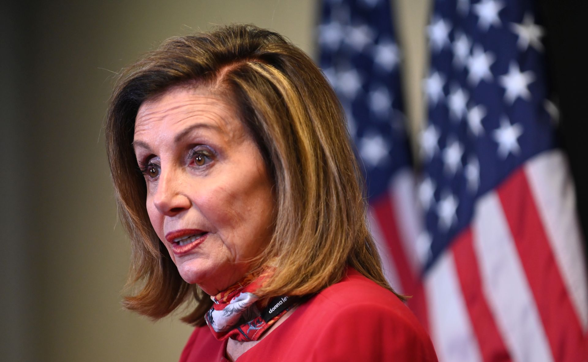 epa08797509 US Speaker of the House Nancy Pelosi (D-CA) holds a news conference at Democratic National Committee headquarters on Capitol Hill in Washington, DC, USA, 03 November 2020.  EPA/ERIN SCOTT / POOL