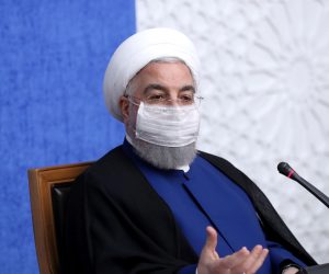 epa08807271 A handout photo made available by the presidential office shows Iranian President Hassan Rouhani speaking during an economic government meeting in Tehran, Iran, 08 November 2020. Media reported that Iranian President Rouhani on 08 November expressed his hopes that the next US administration will return to the nuclear deal and make up the past three years mistakes towards Iran. Biden defeated incumbent US President Donald J. Trump.  EPA/PRESIDENT OFFICE HANDOUT  HANDOUT EDITORIAL USE ONLY/NO SALES