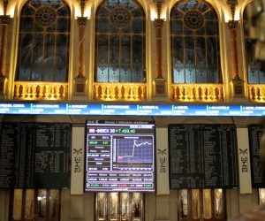 epa08810380 A calendar marks the date as several screens display the evolution of Spanish index IBEX 35 at the closing of the Spanish stock market in Madrid, Spain, 09 November 2020. With 8.57 per cent, the index IBEX 35 experienced the sixth biggest rise of its history and the biggest in the decade, reaching 7,400 points due to the US elections results and the announcement given by pharmaceutical company Pfizer of the development of the COVID-19 vaccine.  EPA/Ana Bornay