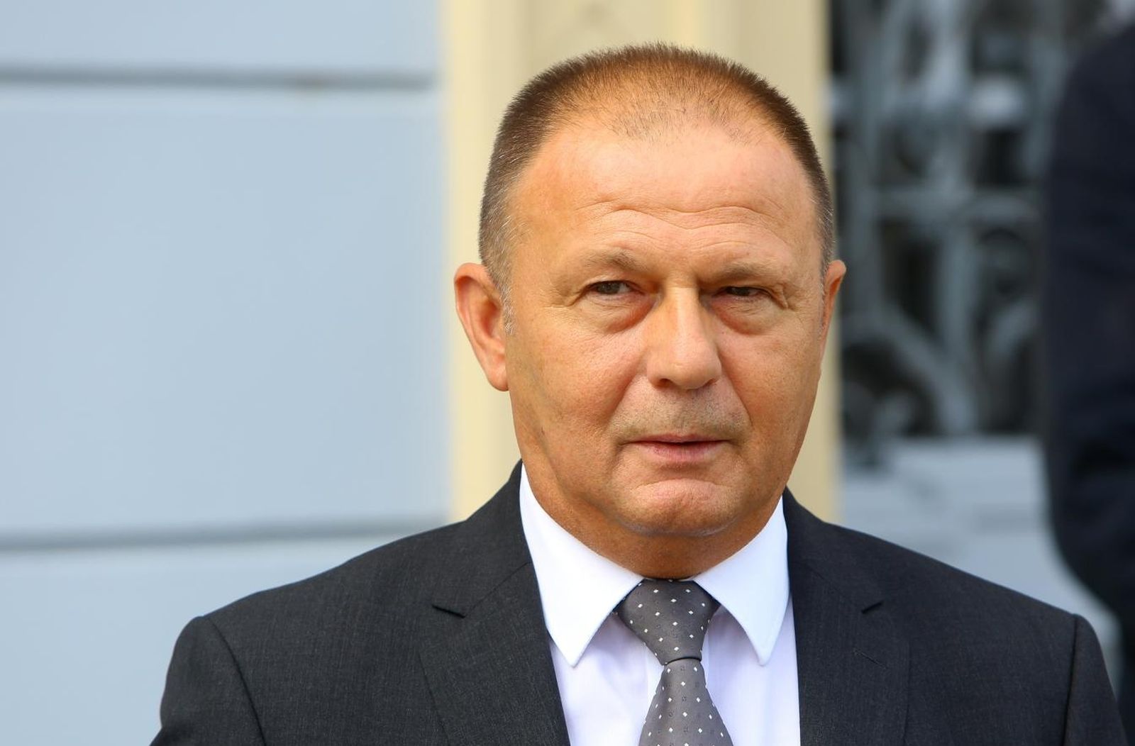 01.09.2020., Karlovac - Konferencija za medije o mjerama koje Hrvatska obrtnicka komora provodi za vrijeme koronakrize kako bi se olaksalo poslovanje obrtnicima, te mjere Grada Karlovca. predsjednik Hrvatske obrtnicke komore Dragutin Ranogajec Photo: Kristina Stedul Fabac/PIXSELL
