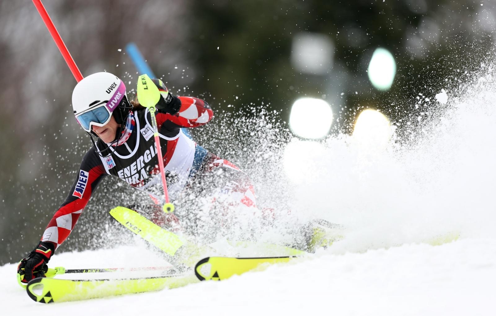 03.01.2018., Zagreb - Prva voznja zenskog slaloma Audi FIS Svjetskog skijaskog kupa Snow Queen Trophy. Leona Popovic. Photo: Slavko Midzor/PIXSELL