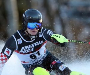 05.01.2020., Zagreb, Sljeme - Prva voznja muskog slaloma Audi FIS Svjetskog skijaskog kupa Snow Queen Trophy. ZUBCIC Filip  Photo: Goran Stanzl/PIXSELL