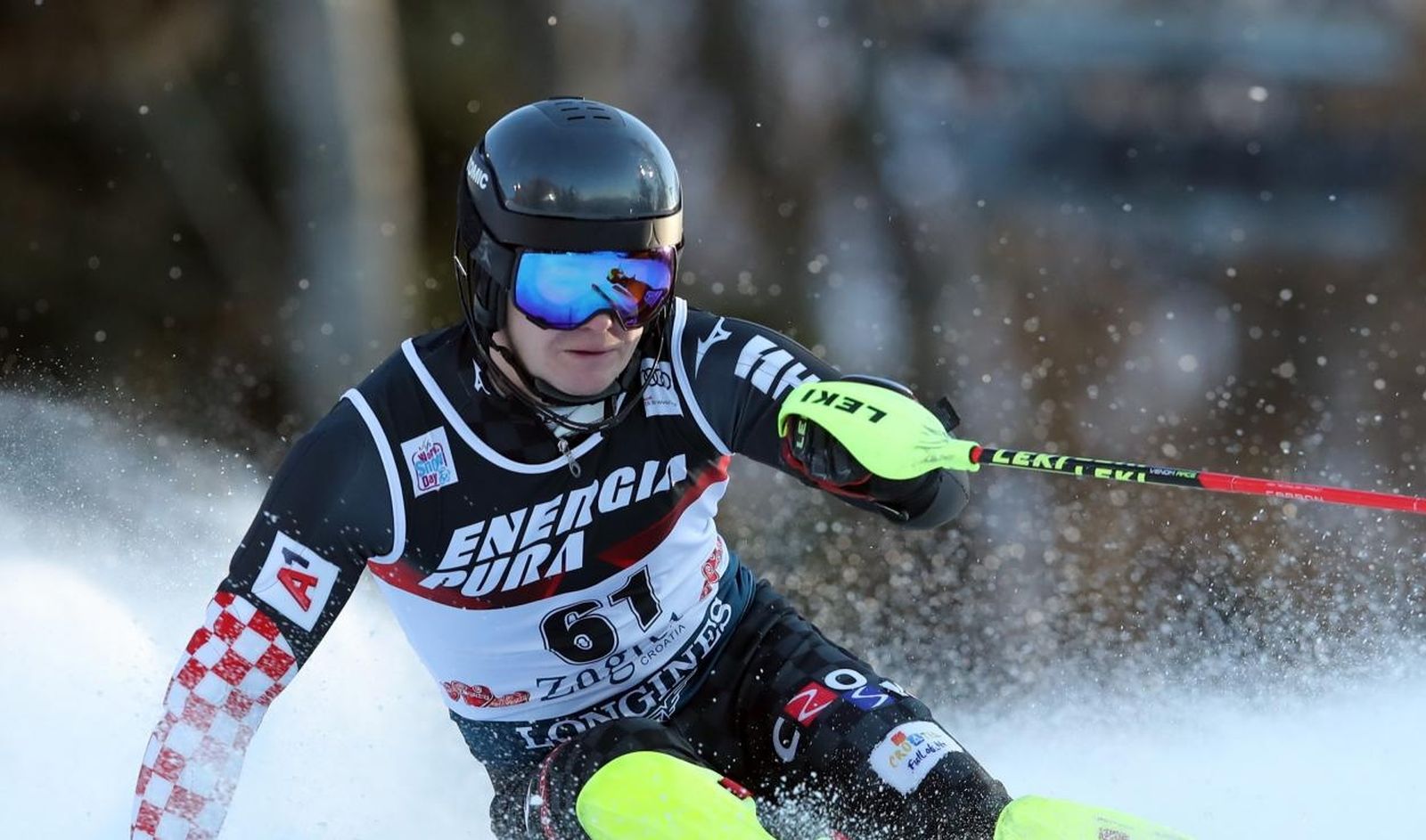 05.01.2020., Zagreb, Sljeme - Prva voznja muskog slaloma Audi FIS Svjetskog skijaskog kupa Snow Queen Trophy. ZUBCIC Filip  Photo: Goran Stanzl/PIXSELL