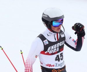 Zagreb: Hrvatski skijaši u prvoj vožnji muškog slaloma Snow Queen Trophy 2019. 06.01.2019., Zagreb - Prva voznja muske slalomske utrke Audi FIS Svjetskog skijaskog kupa Snow Queen Trophy. Elias Kolega. Photo: Luka Stanzl/PIXSELL