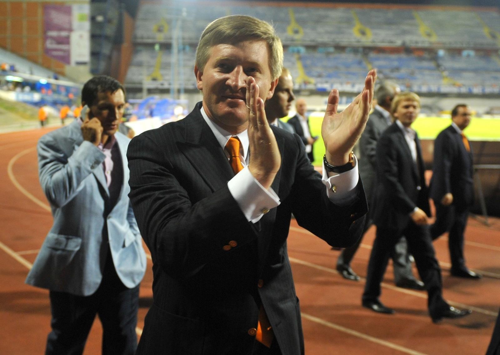 27. 08. 2008., Zagreb - Na stadionu NK Dinama u Maksimiru igra se kvalifikacijska utakmica treceg pretkola nogometne Lige prvaka. Dinamo u Maksimiru trazi najbolju partiju sezone i malo sportsko cudo kako bi prekinuli dugi post i napokon zaigrali u Ligi prvaka, te nadoknadili dva pogotka iz prve utakmice u Ukrajini, koja je zavrsila Sahtar - Dinamo 2:0. Rinat Ahmetov. 
Photo: Marko Lukunic/Vecernji list
