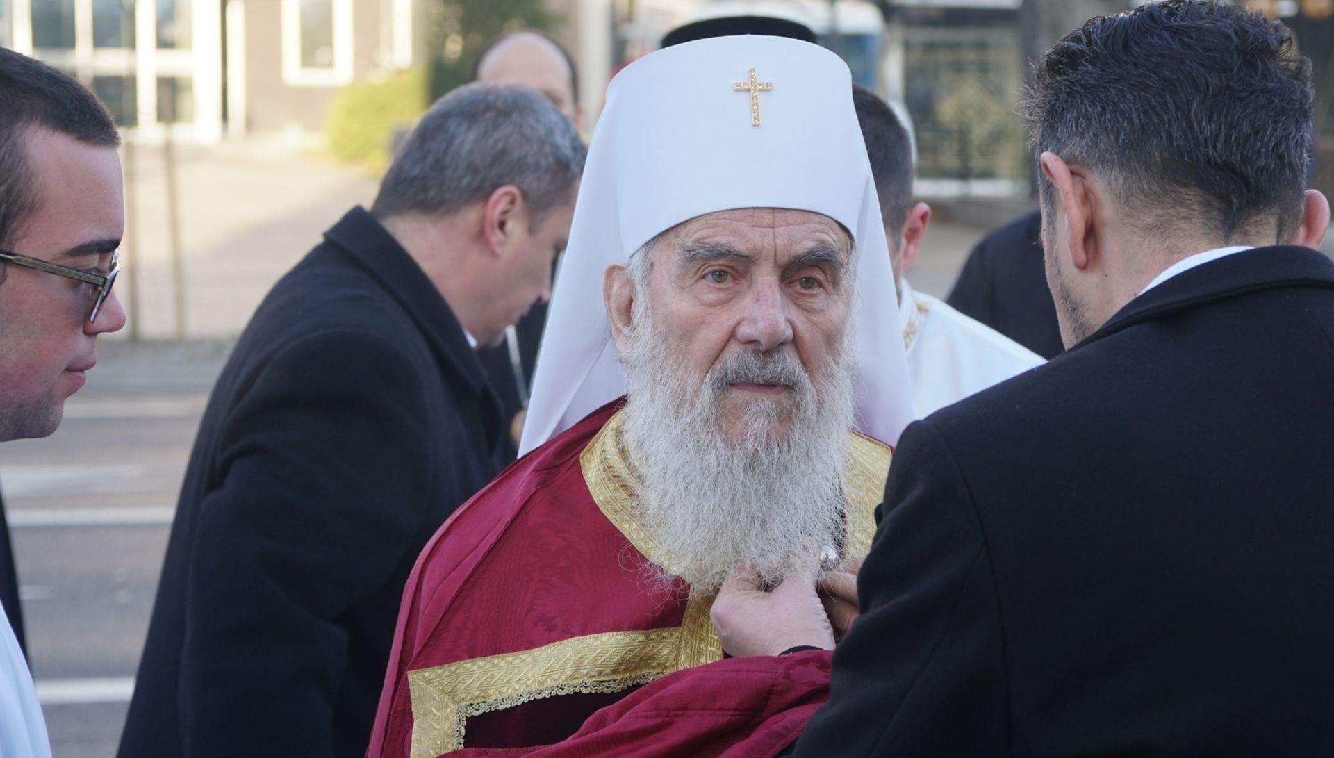 09.01.2020., Banja Luka, Bosna i Hercegovina - U Sabornom hramu Hrista Spasitelja sluzena je sveta arhijerejska liturgija povodom treceg dana Bozica. Misu je predvodio patrijarh Irinej Photo: Dejan Rakita/PIXSELL