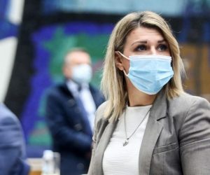 12.10.2020., Zagreb, - Potpisivanje ugovora za sufinanciranje izgradnje, gradjevinskog zahvata i opremanja sportskih gradjevina. Ministrica Nikolina Brnjac. Photo: Marin Tironi/PIXSELL