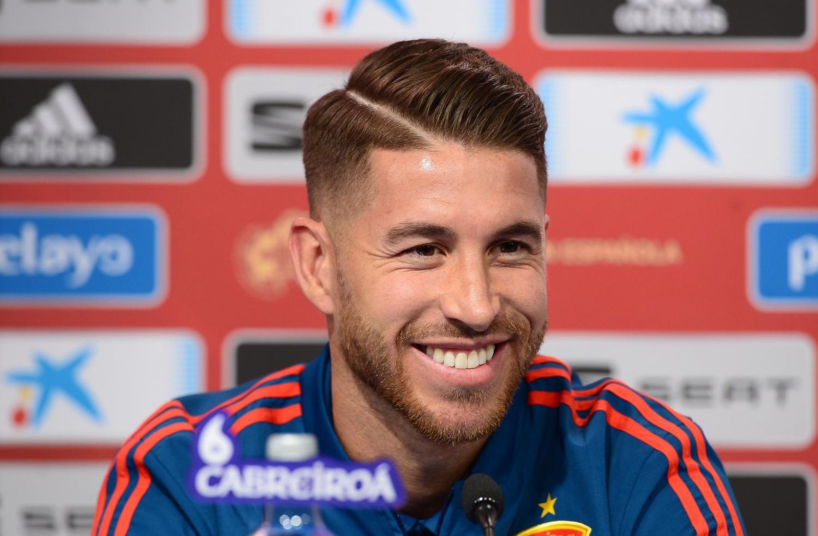 14.11.2018., Zagreb - Na stadionu Maksimir odrzana je konferencija za medije spanjolske nogometne reprezentacije uoci sutrasnje utakmice Lige nacija protiv Hrvatske. Sergio Ramos. 
Photo: Marko Prpic/PIXSELL