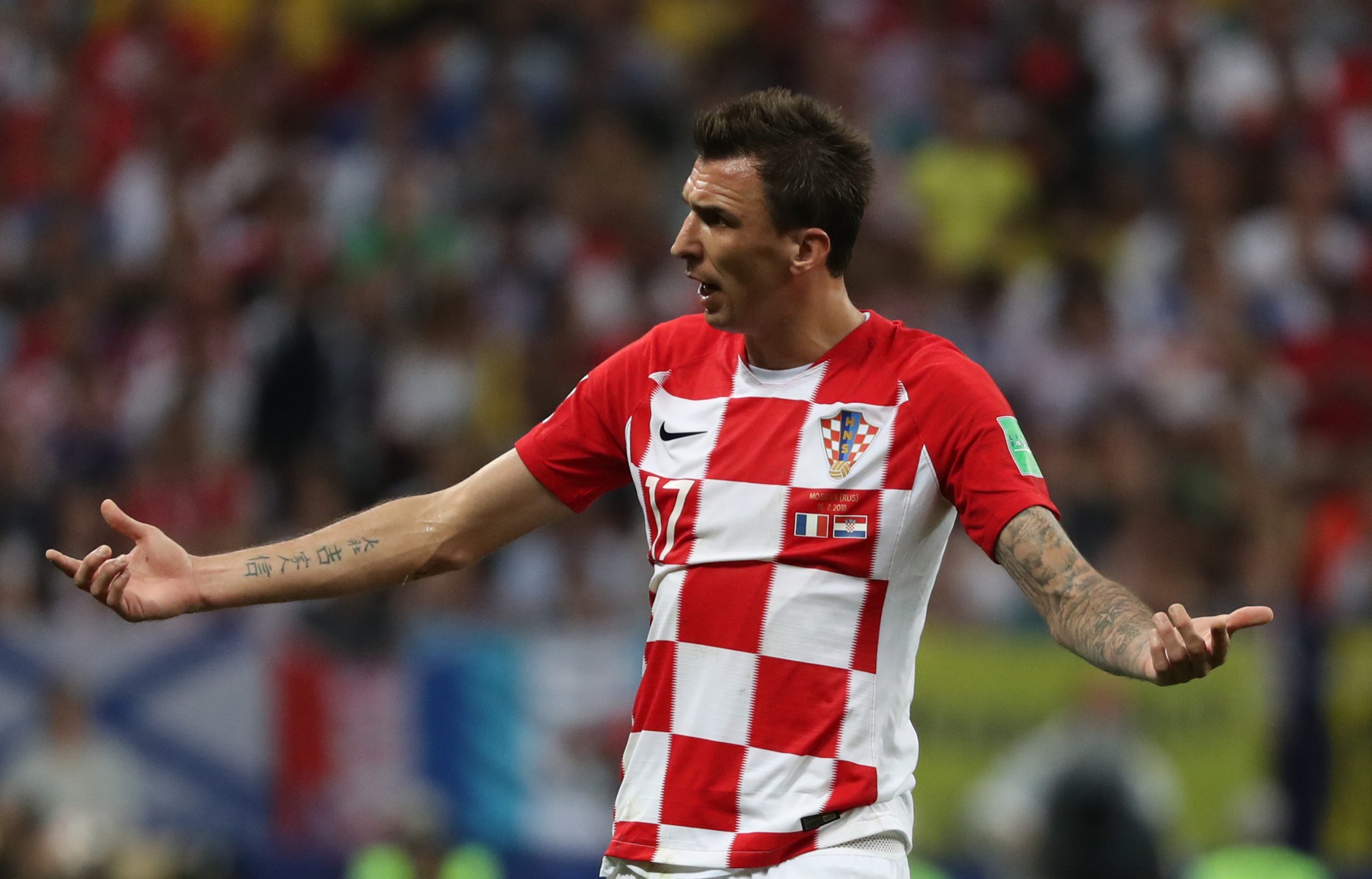 15.07.2018., stadion Luznjiki, Moskva, Rusija - Svjetsko nogometno prvenstvo 2018., finale, Francuska - Hrvatska. Mario Mandzukic.  Photo: Igor Kralj/PIXSELL