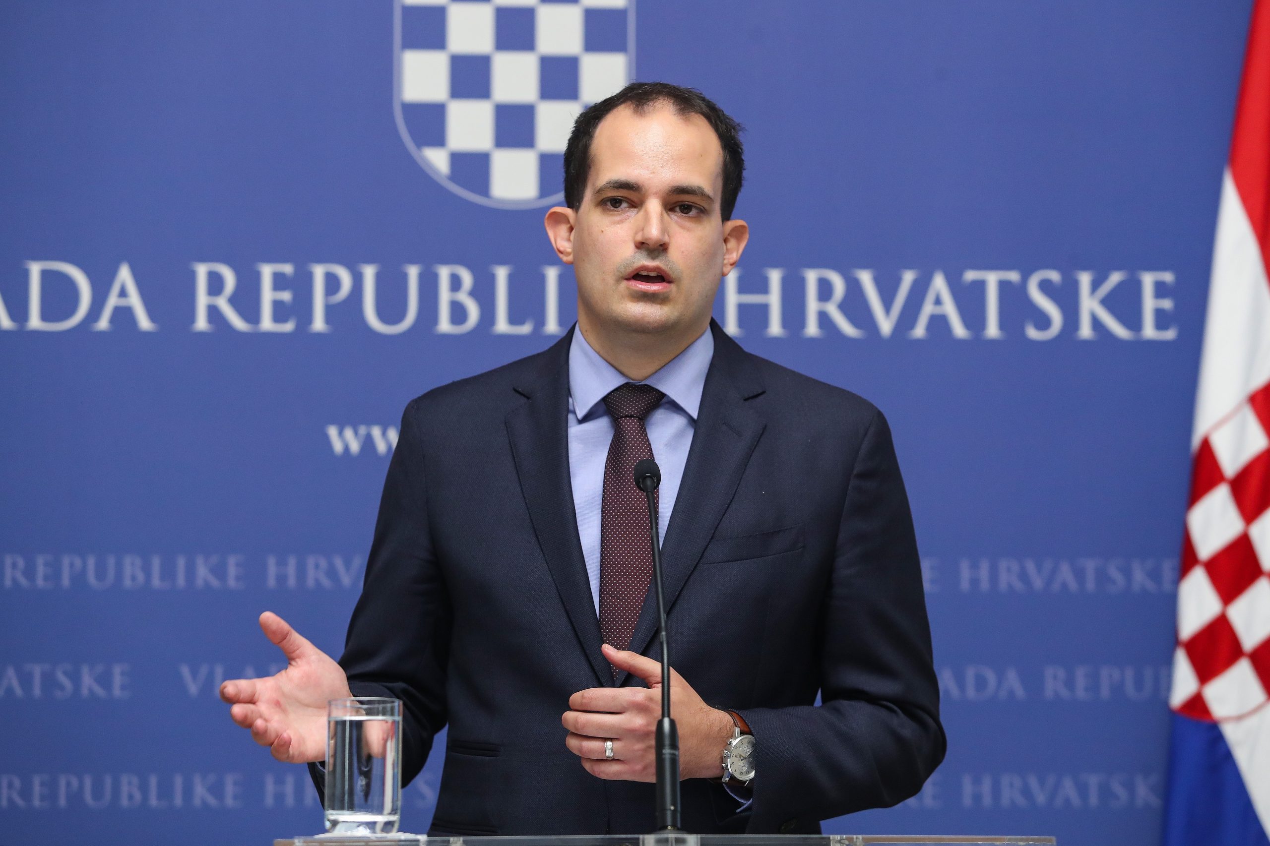 19.10.2020., Zagreb - Potpredsjednik Vlade i ministar financija Zdravko Maric i ministar pravosudja i uprave Ivan Malenica odrzali su konferenciju za medije u povodu isteka zastoja s postupanjem u ovrnim postupcima. 
Photo: Luka Stanzl/PIXSELL