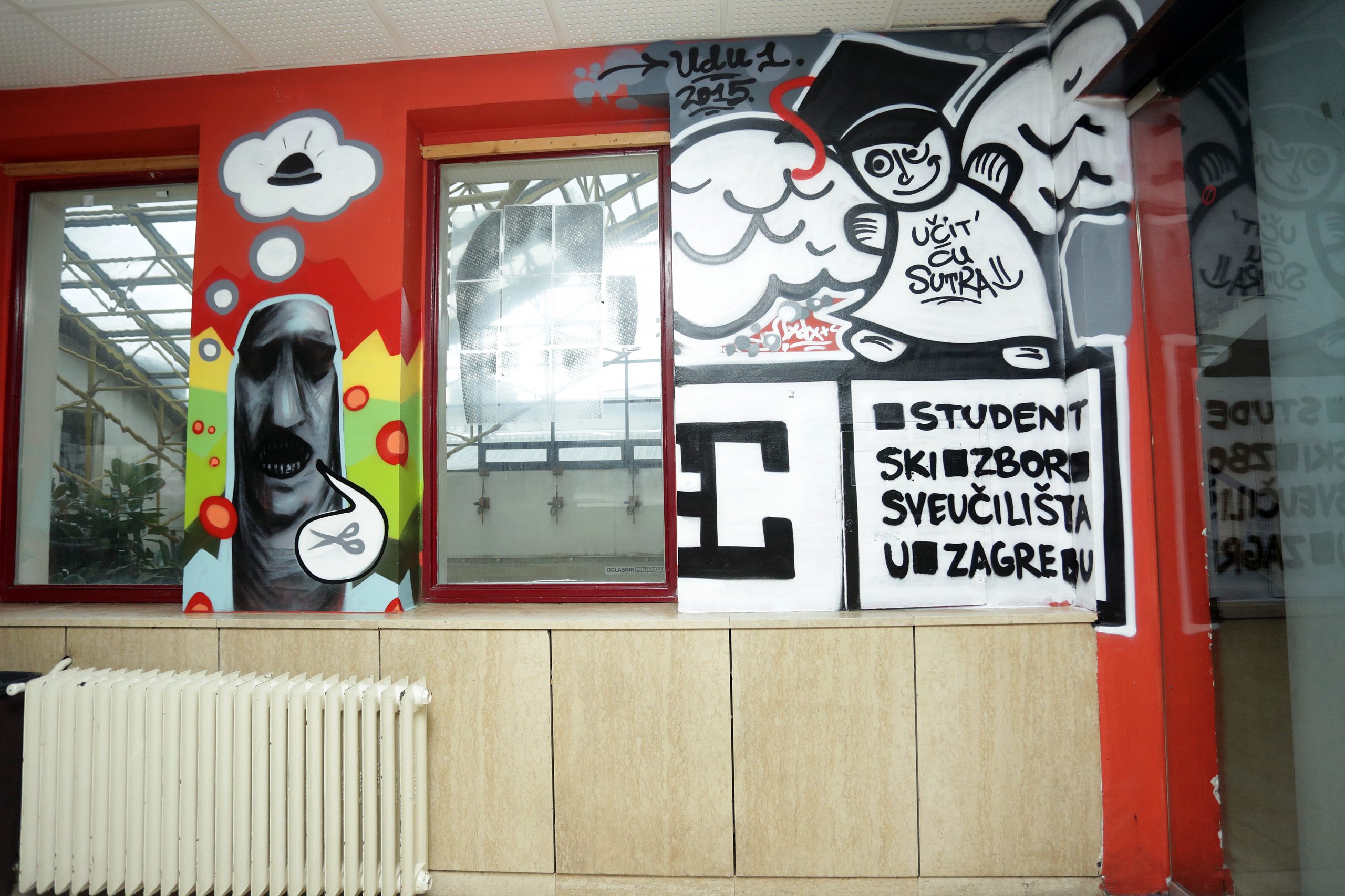 20.10.2016., Zagreb - U Studentskom centru zidovi ukraseni grafitima.  
Photo: Luka Stanzl/PIXSELL