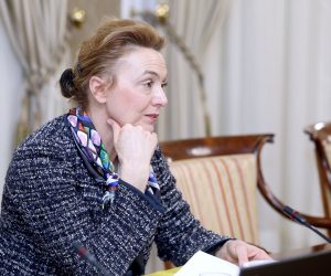 Zagreb: Vlada raspravljala o željeznicama i pružanju lučkih usluga 28.02.2019., Zagreb - Vlada RH je na svojoj 145. sjednici, uz ostalo, raspravljala o zeljeznicama i pruzanju luckih usluga. Marija Pejcinovic Buric.
Photo: Patrik Macek/PIXSELL