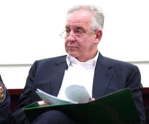 30.04.2019., Zagreb - Na Zupanijskom sudu nastavak sudjenja Ivi Sanaderu i Zsoltu Hernadiju svjedocenjem Imre Fazekasa putem videolinka. 
Photo: Marko Lukunic/PIXSELL