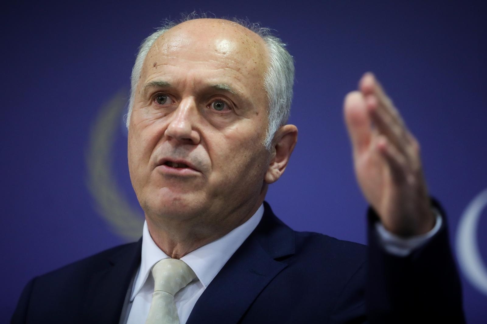 04.12.2019., Sarajevo, Bosna i Hercegovina - Visoki medjunarodni predstavnik (OHR) u Bosni i Hercegovini Valentin Inzko na konferenciji za medije nakon okoncanja sjednice Upravnog odbora Vijeca za provedbu mira. Photo: Armin Durgut/PIXSELL