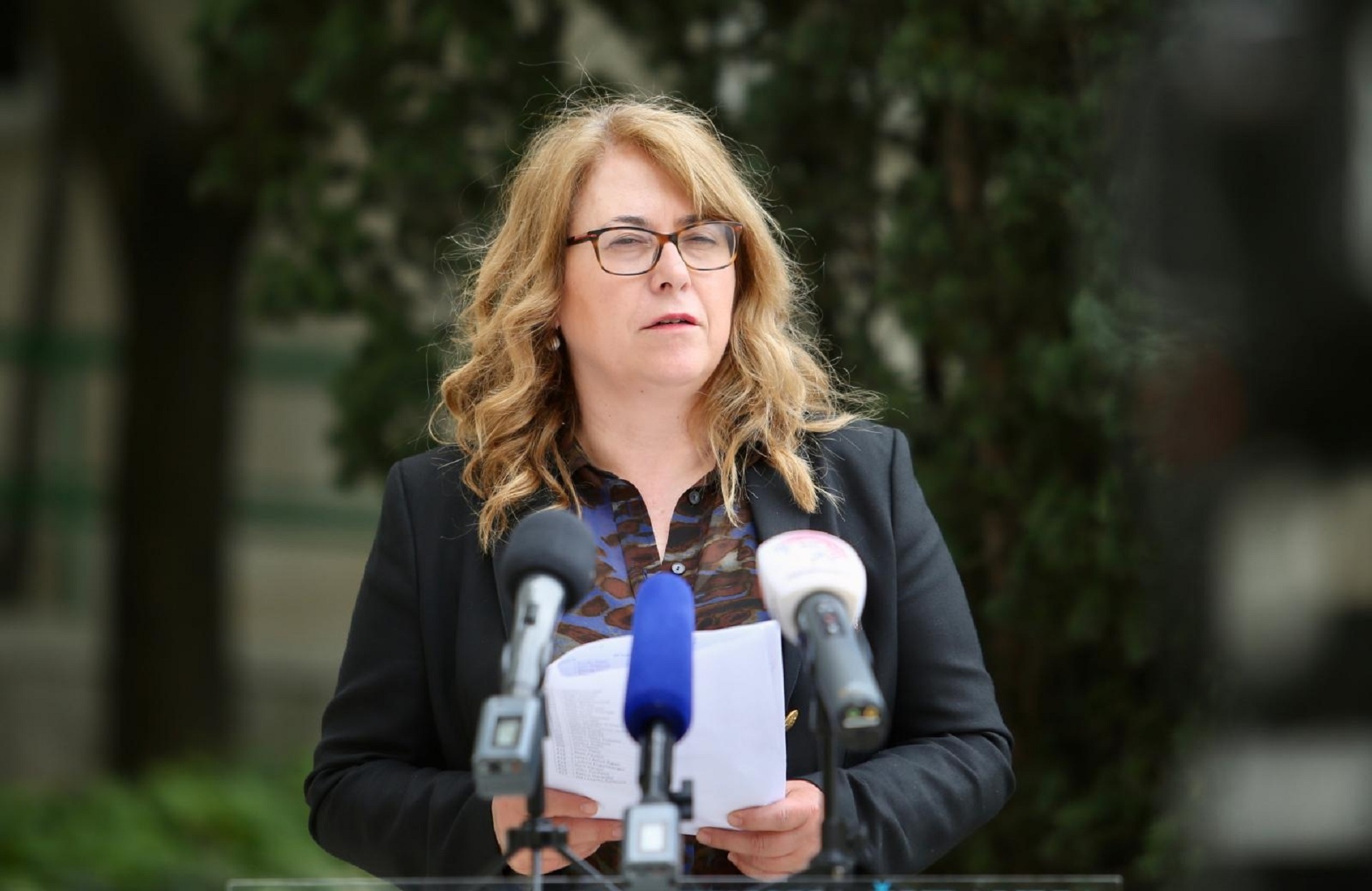 13.04.2020.,Split- Konferencija za medije Zupanijskog kriznog stozera.Osvrt na trenutacnu zdravstvenu situaciju u vezi kovida 19 i aktualna zbivanja vezana za zupnu crkvu na Sirobuji.
Photo:Ivo Cagalj/PIXSELL