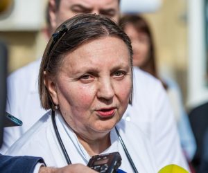 14.03.2020., Osijek - Izvanredna konferencija za medije na temu pojave koronavirusa na podrucju osjecko baranjske zupanije koja je odrzana isprez zaraznog odjela KBC Osijek.  Ljiljana Peric. Photo: Davor Javorovic/PIXSELL