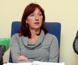09.03.2018., Zagreb - Konferencija za medije Hrvatskog lijecnickog sindikata o pregovorima radi krivo obracunatih prekovremenih sati. Renata Culinovic Caic, predsjednica Hrvatskog lijecnickog sindikata. 
Photo: Goran Stanzl/PIXSELL