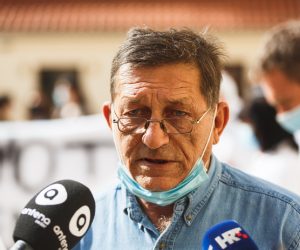 23.10.2020., Zadar - Konferencija za medije predstavnika strajkasa u Agenciji za studentski standard Sveucilista u Zadru. predsjednik strajkackog odbora Tomislav Kis Photo: Marko Dimic/PIXSELL