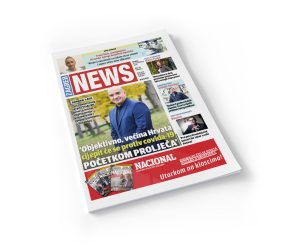 Magazine cover cut out on white Mockup