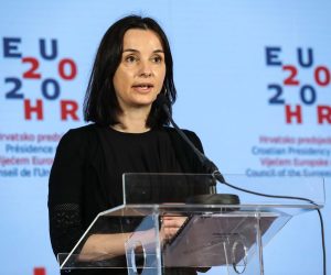 08.06.2020., Zagreb - U Nacionalnoj i sveucilisnoj knjiznici ministrica poljoprivrede Marija Vuckovic odrzala je videokonferenciju "Agrifish" s ministrima drzava clanica Europske unije. Photo: Jurica Galoic/PIXSELL/EU2020HR