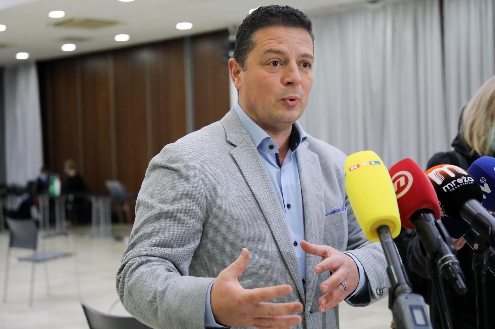08.12.2020., Zagreb -Tomislav Stojak odrzao je konferenciju prije pocetka sjednice Skupstine. Photo: Emica Elvedji/PIXSELL