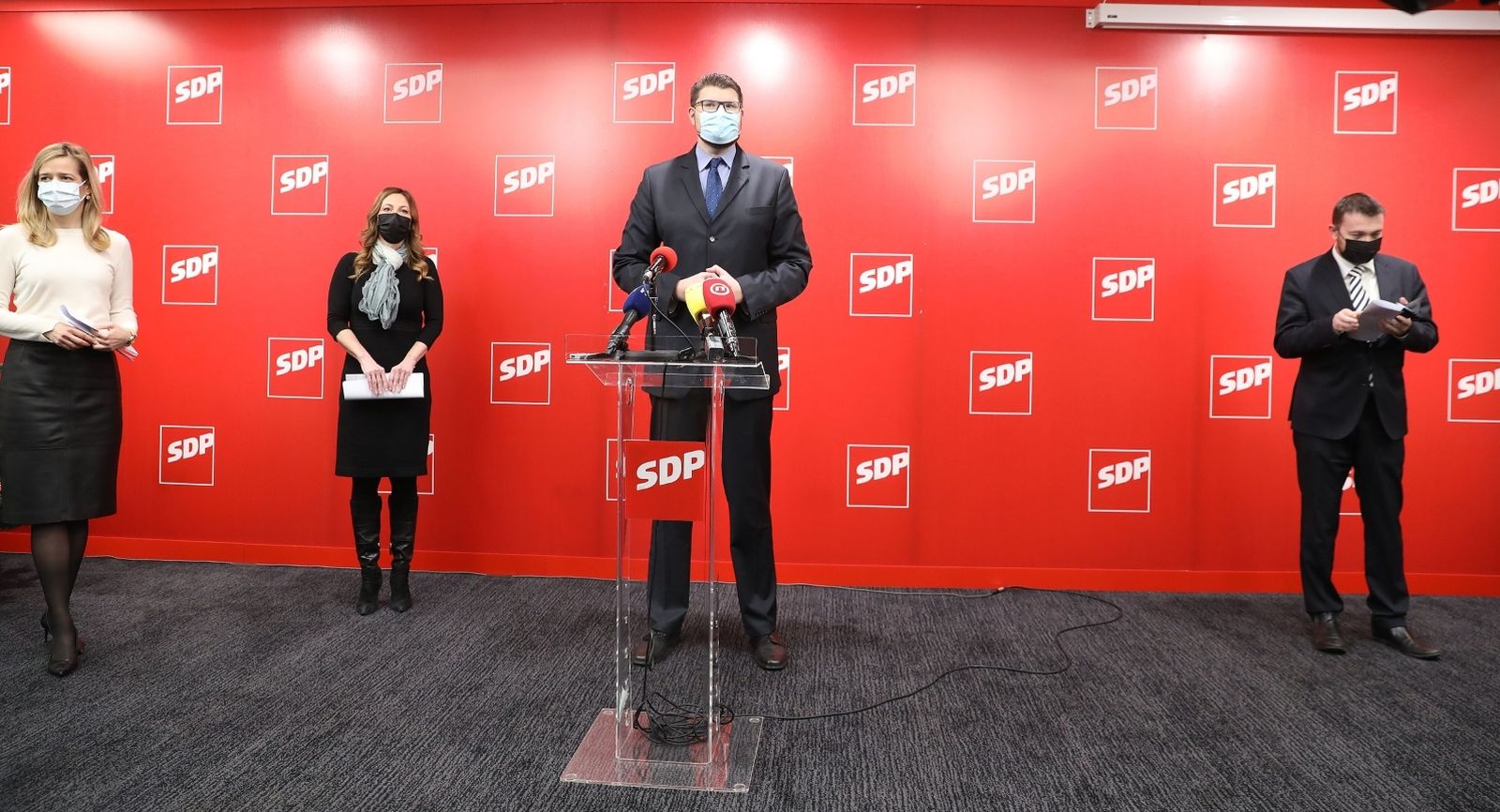 08.12.2020., Zagreb - U sjedistu stranke na Iblerovom trgu odrzana je konferencija za medije SDP-a o izmjenama Zakona o lokalnoj samoupravi. 
Photo: Patrik Macek/PIXSELL