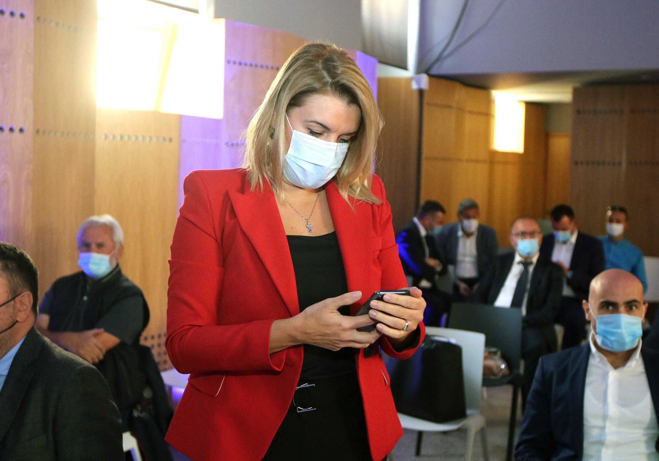 09.10.2020., Skradin - U kulturnom centru u Skradinu odrzana je konferencija na temu "Nauticki turizam - najotporniji na korona krizu". Konferenciji su nazocili ministrica turizma i sporta Nikolina Brnjac i direktor Hrvatske turisticke zajednice Kristjan Stanicic.
Photo: Dusko Jaramaz/PIXSELL