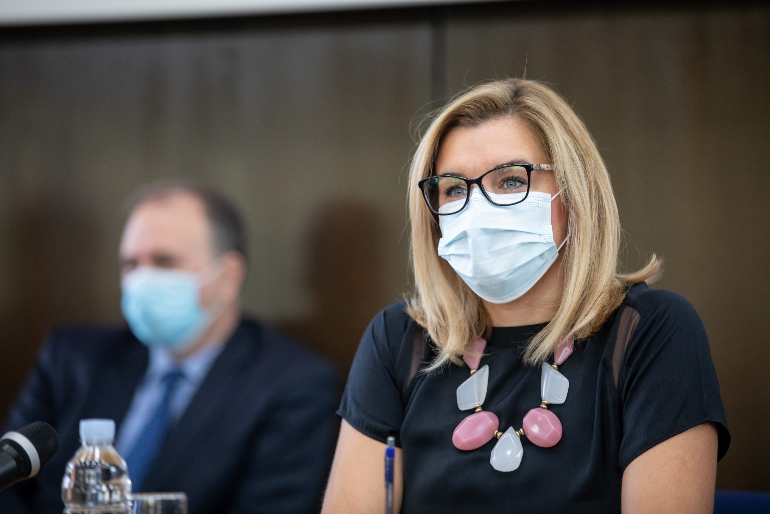 11.09.2020., Zagreb - Ministrica turizma i sporta Nikolina Brnjac i direktor Hrvatske turisticke zajednice (HTZ) Kristjan Stanicic predstavili su rezultate dosadasnjeg dijela ove turisticke godine te najavili planove i aktivnosti za iduce razdoblje. Nikolina Brnjac.
Photo: Davor Puklavec/PIXSELL