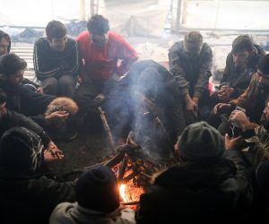 12.11.2019., Bihac, Bosna i Hercegovina - Kisa koja pada gotovo cijeli dan skoro je unistila kamp Vucjak u kojem trenutno boravi oko 1000 migranata. Taj broj se stalno povecava jer nove migrante policija konstantno dovodi u kamp.
Photo: Armin Durgut/PIXSELL