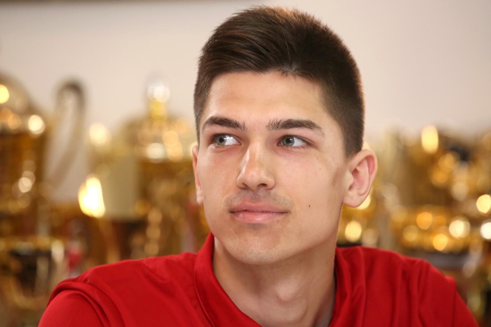 15.05.2018., Split - U prostorijama taekwondo kluba Marjan odrzan je docek i konferencija za medije povodom povratka europskih prvaka Tonija Kanaeta i Lovre Brecica. Toni Kanaet. Photo: Miranda Cikotic/PIXSELL