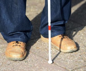 15.10.2018., Cakovec- Bijeli stap za slijepe i slabovidne osobe.
Photo: Vjeran Zganec Rogulja/PIXSELL