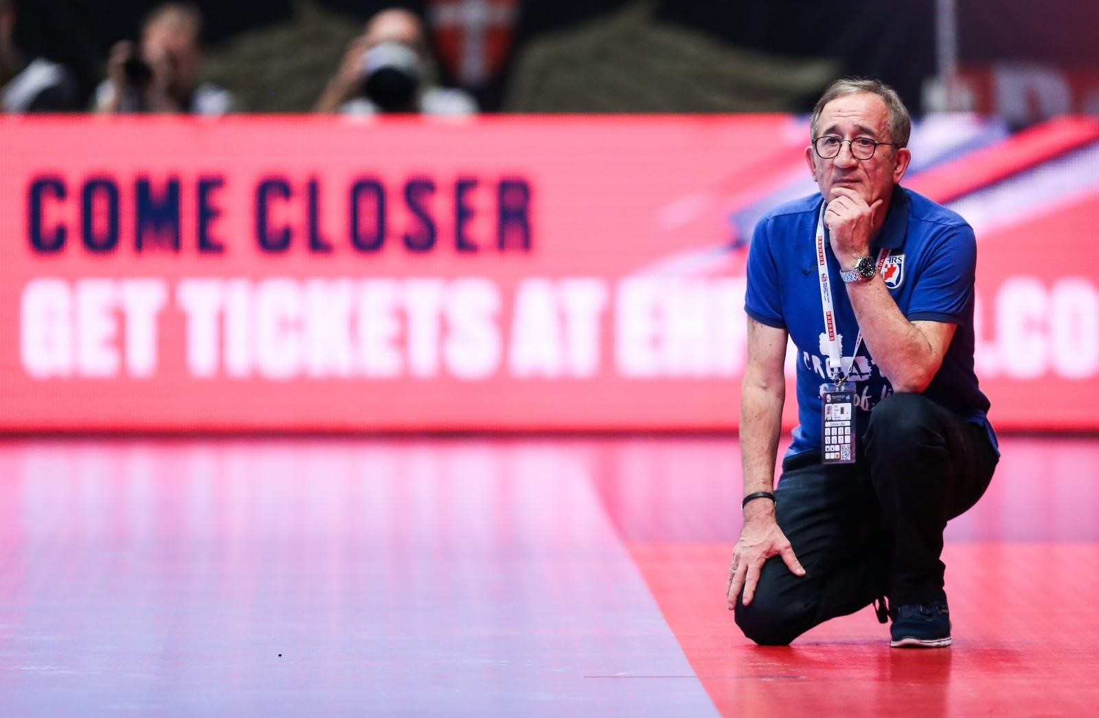16.01.2020., Wiener Stadthalle, Bec, Austrija - Europsko rukometno prvenstvo, skupina I, 1. kolo, Hrvatska - Austrija. Izbornik Hrvatske Lino Cervar Photo: Luka Stanzl/PIXSELL