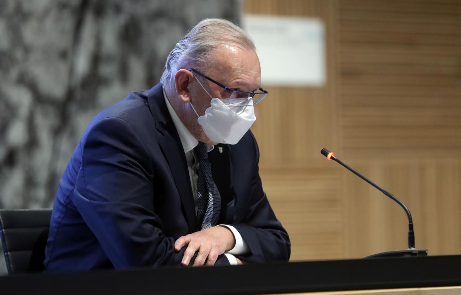 18.12.2020., Zagreb - Konferencija za medije Stozera civilne zastite Republike Hrvatske odrzana u glavnoj dvorani Kongresnog centra Nacionalne i sveucilisne knjiznice. Photo: Zeljko Lukunic/PIXSELL