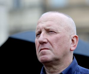 19.05.2020., Zagreb - Na Trgu svetog Marka odrzana je konferencija za medije stranke s Imenom i Prezimenom povodom raspustanja Sabora, izbora glavne drzavne odvjetnice i drugih kadrovskih rjesenja zadnjeg dana mandata. Boro Nogalo. Photo: Patrik Macek/PIXSELL