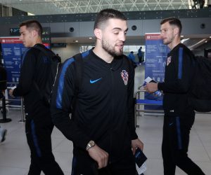 Hrvatska  reprezentacija otputovala u Budimpeštu na kvalifikacijsku utakmicu protiv Mađarske 22.03.2019., Zagreb - Medjunarodna zracna luka dr. Franjo Tudjman. Hrvatsi nogometni reprezentativci otputovali su u Budimpestu na utakmicu 2. kola kvalifikacija za Europsko prvenstvo koju igraju protiv Madjarske. Mateo Kovacic Photo: Davor Puklavec/PIXSELL