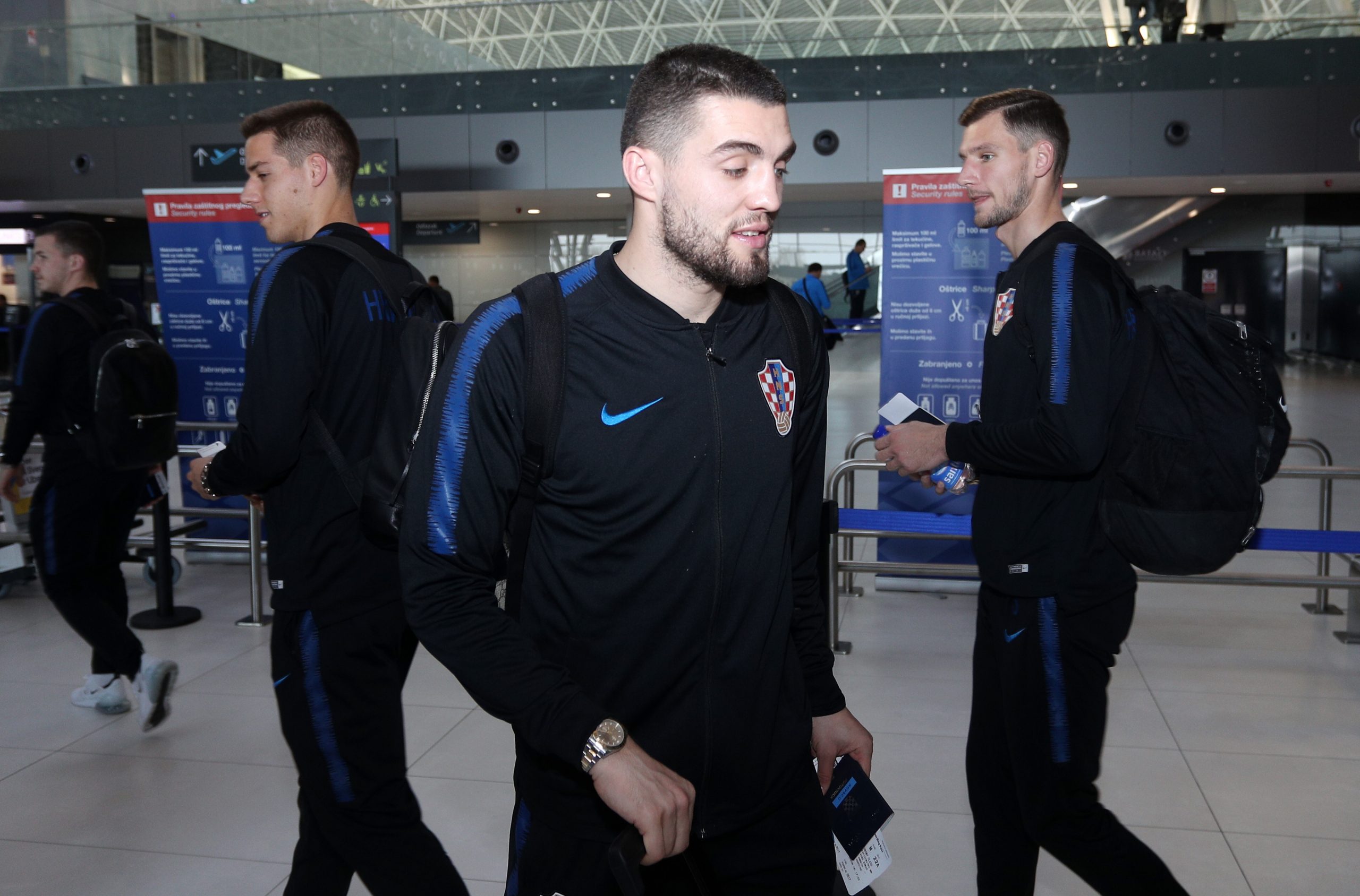 Hrvatska  reprezentacija otputovala u Budimpeštu na kvalifikacijsku utakmicu protiv Mađarske 22.03.2019., Zagreb - Medjunarodna zracna luka dr. Franjo Tudjman. Hrvatsi nogometni reprezentativci otputovali su u Budimpestu na utakmicu 2. kola kvalifikacija za Europsko prvenstvo koju igraju protiv Madjarske. Mateo Kovacic Photo: Davor Puklavec/PIXSELL