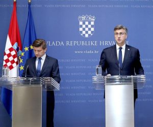 26.07.2019., Zagreb - Andrej Plenkovic i Zdravko Maric na konferenciji za medije predstavili cetvrti val porezne reforme. Photo: Patrik Macek/PIXSELL