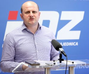30.06.2020., Zagreb - U prostorijama Gradskog odbora Hrvatske demokratske zajednice Grada Zagreba clan Sredisnjeg odbora HDZ-a i kandidat HDZ-a u 1. izbornoj jedinici Ivan Celic te clan Gradskog odbora HDZ-a i kandidat HDZ-a u 1. izbornoj jedinici Mislav Herman odrzali su konferenciju za medije na temu "Plan obnove Zagreba nakon potresa". 
Photo: Patrik Macek/PIXSELL
