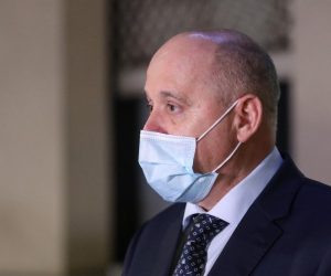 30.11.2020., Zagreb - U sredisnjici HDZ-a na Trgu zrtava fasizma odrzana je zajednicka sjednica Predsjednistva i Nacionalnog vijeca HDZ-a putem video linka. Branko Bacic. 
Photo: Tomislav Miletic/PIXSELL