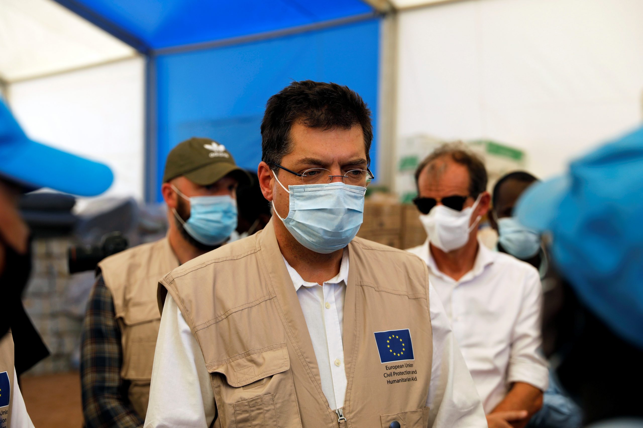 EU Crisis Management Commissioner Janez Lenarcic visits the Um Rakuba refugee camp which houses Ethiopians fleeing the fighting in the Tigray region EU Crisis Management Commissioner Janez Lenarcic visits the Um Rakuba refugee camp which houses Ethiopians fleeing the fighting in the Tigray region, on the the border in Sudan, December 3, 2020. Picture taken December 3, 2020. REUTERS/Baz Ratner BAZ RATNER
