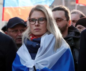 FILE PHOTO: Russian opposition figure Lyubov Sobol takes part in a rally to mark the 5th anniversary of opposition politician Boris Nemtsov's murder and to protest against proposed amendments to the country's constitution, in Moscow FILE PHOTO: Russian opposition figure Lyubov Sobol takes part in a rally to mark the 5th anniversary of opposition politician Boris Nemtsov's murder and to protest against proposed amendments to the country's constitution, in Moscow, Russia February 29, 2020. REUTERS/Shamil Zhumatov/File Photo SHAMIL ZHUMATOV
