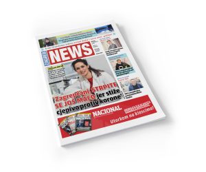 Magazine cover cut out on white Mockup