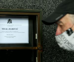Zagreb, 04.01.2021. - Posljednji ispraćaj Milke Babović, bivše atletičarke i televizijske novinarke, na Krematoriju. foto HINA/ Lana SLIVAR DOMINIĆ/ lsd