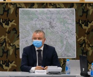 Petrinja, 04.01.2021 - Prva sjednica Stožera civilne zaštite RH vezanom uz otklanjanje posljedica potresa.
Na fotografiji Darko Horvat.
foto HINA/ Edvard ŠUŠAK/ es