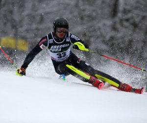 Zagreb, 06.01.2021 - Prva utrka muškog slaloma Audi FIS Ski World Cup “Snow Queen Trophy 2021" na zagrebačkom Sljemenu. Na fotografiji Istok Rodeš (Hrvatska).
foto HINA/ Daniel KASAP/ ml