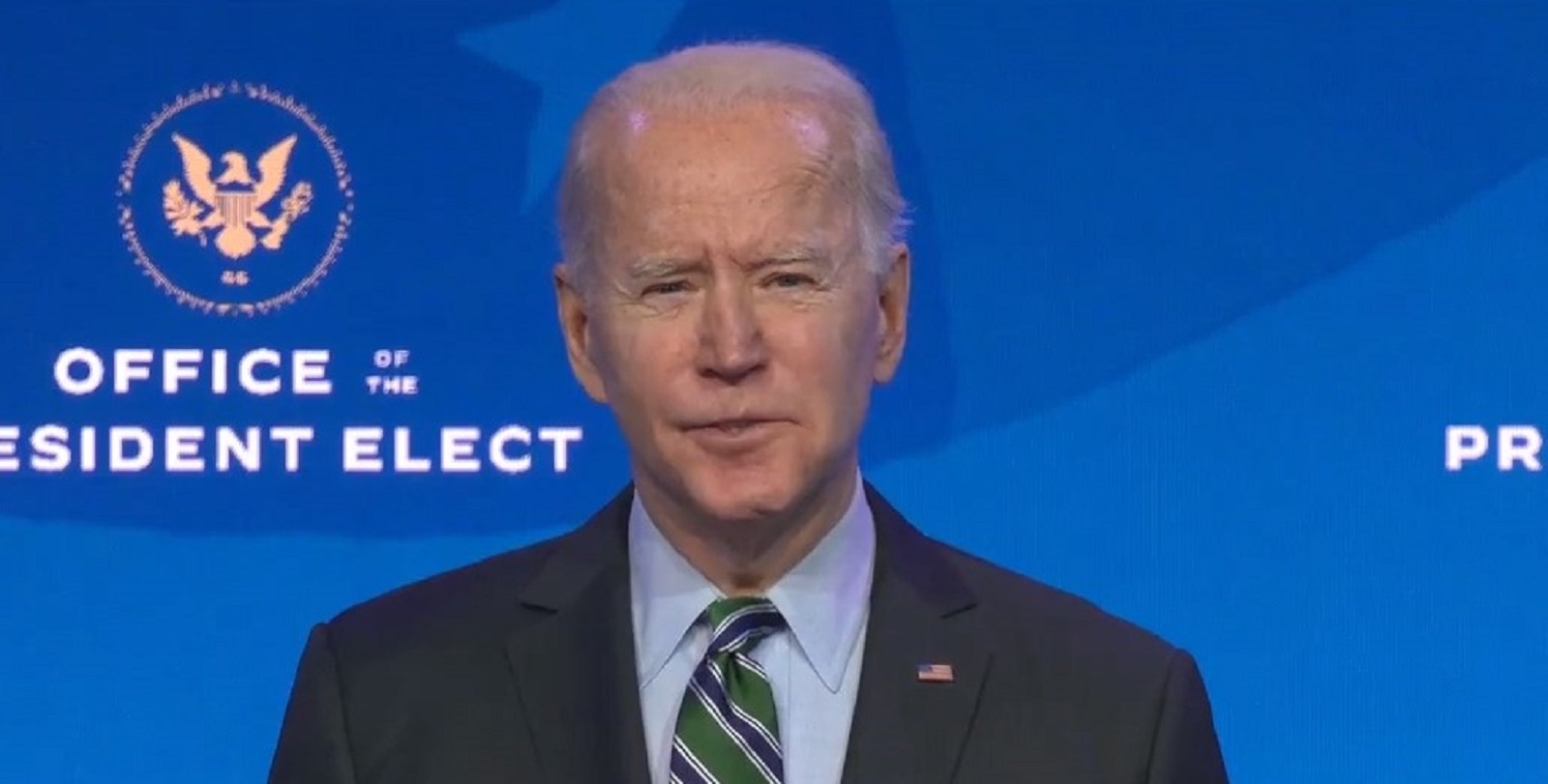 epa08942698 A frame grab from a handout video released by the Office of the President Elect shows US President-Elect Joseph R. Biden speaking during a press conference in Wilmington, Delaware, USA, 16 January 2021. US President-Elect Joseph R. Biden announced the key members of his science team.  EPA/OFFICE OF THE PRESIDENT ELECT / HANDOUT  HANDOUT EDITORIAL USE ONLY/NO SALES